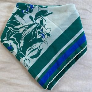 Vintage Authentic CARUSO green and blue scarf